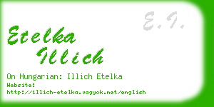 etelka illich business card